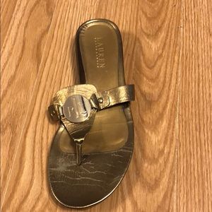 Gold Ralph Lauren Flip Flops!